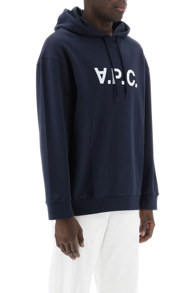 A.p.c. milo hoodie with flocked logo print-1