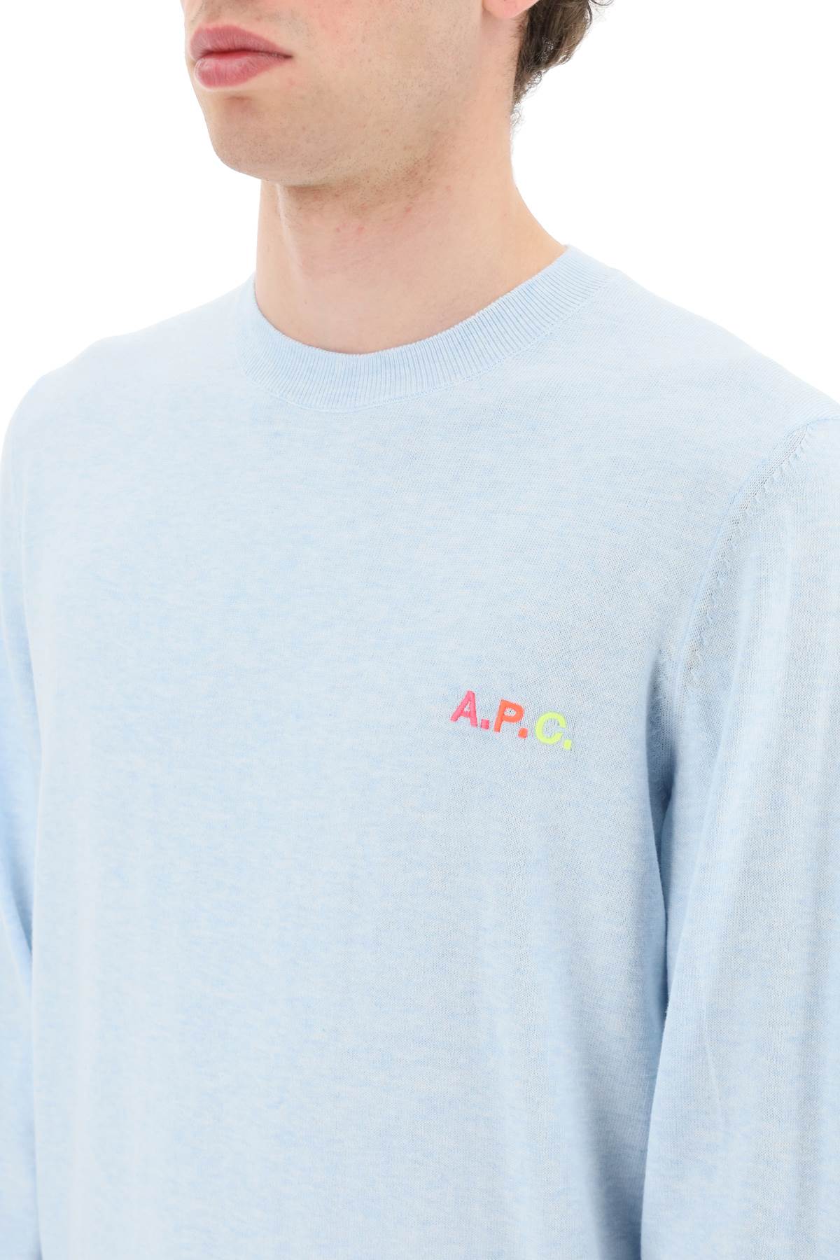 A.p.c. 'martin' pullover with logo embroidery detail-3