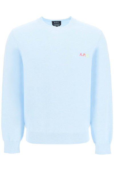 A.p.c. 'martin' pullover with logo embroidery detail-0