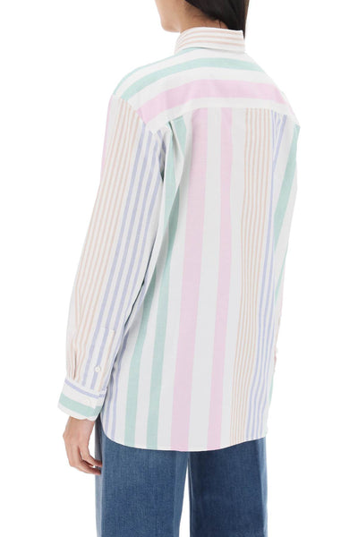 A.p.c. sela striped oxford shirt-2