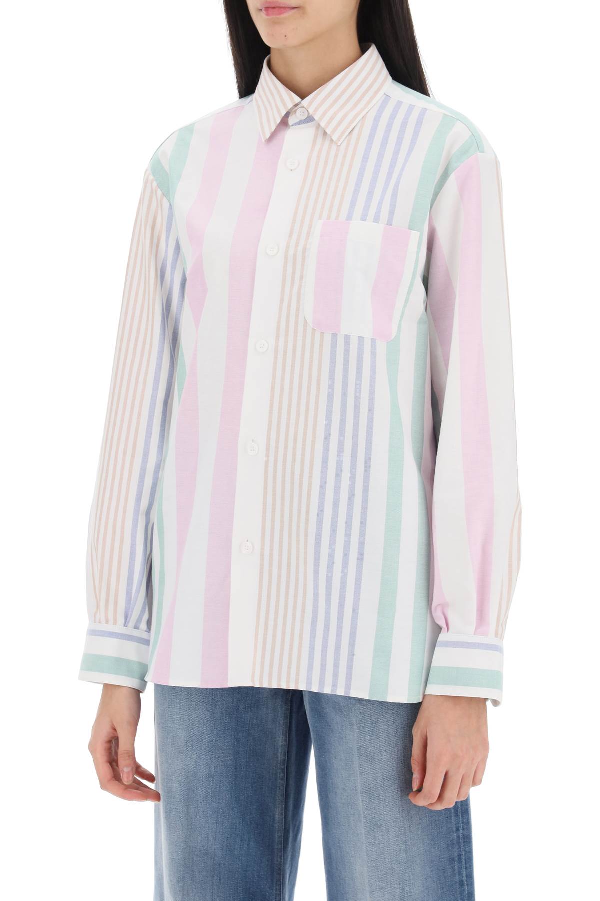 A.p.c. sela striped oxford shirt-3