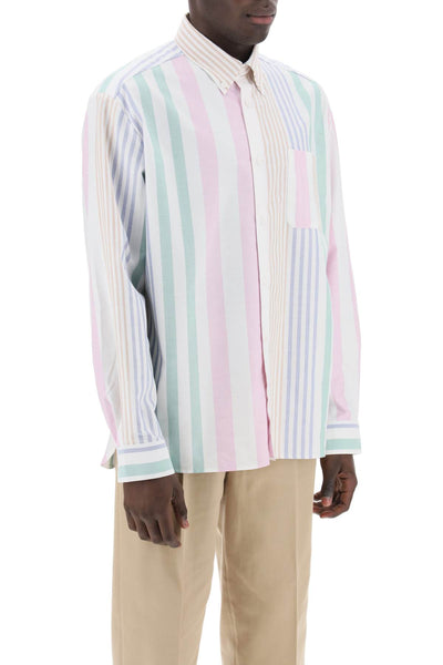 A.p.c. mateo striped oxford shirt-1