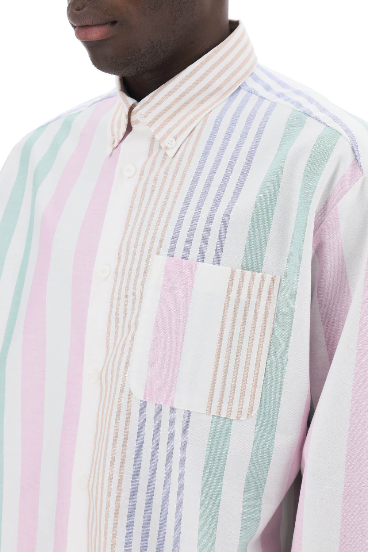 A.p.c. mateo striped oxford shirt-3