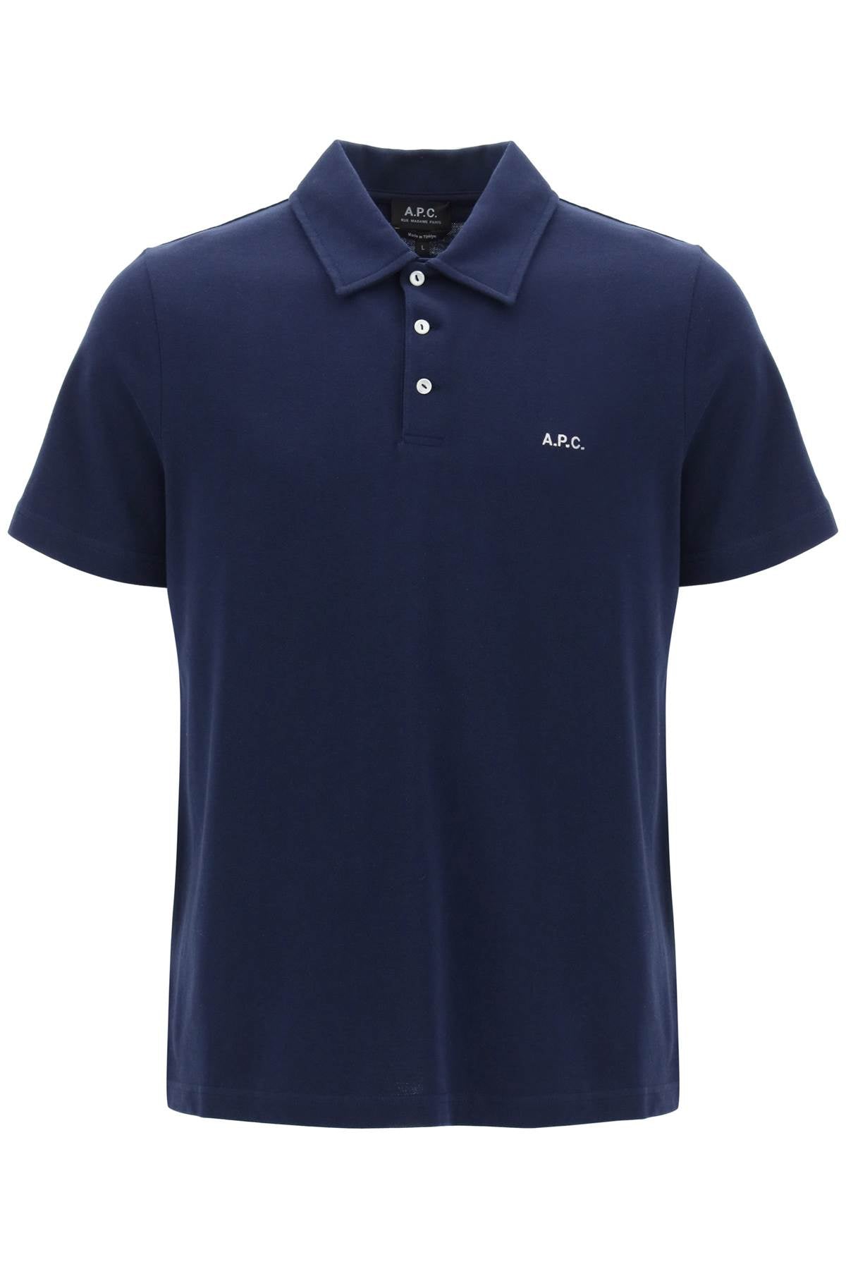 A.p.c. austin polo shirt with logo embroidery-0