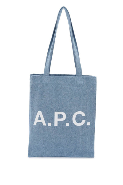 A.p.c. denim lou tote bag with-0