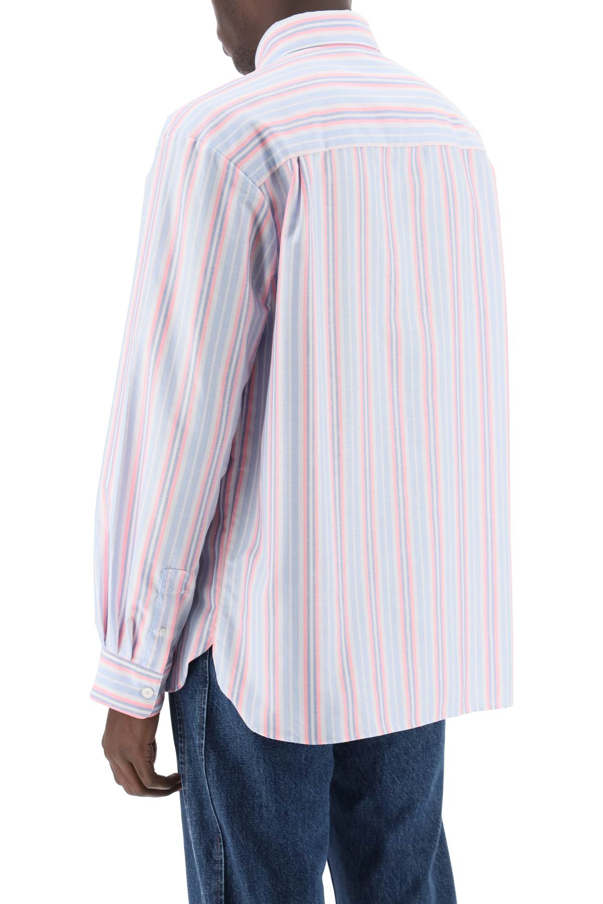 A.p.c. mathias striped oxford shirt-2