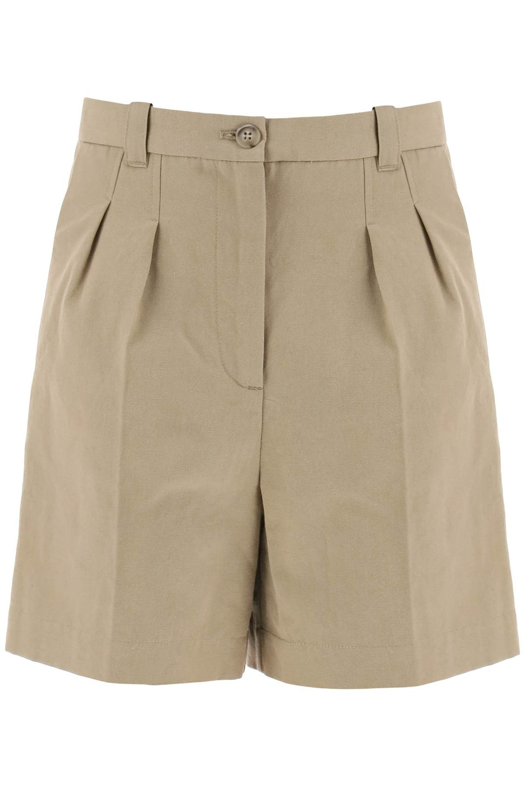 A.p.c. cotton and linen nola shorts for-0