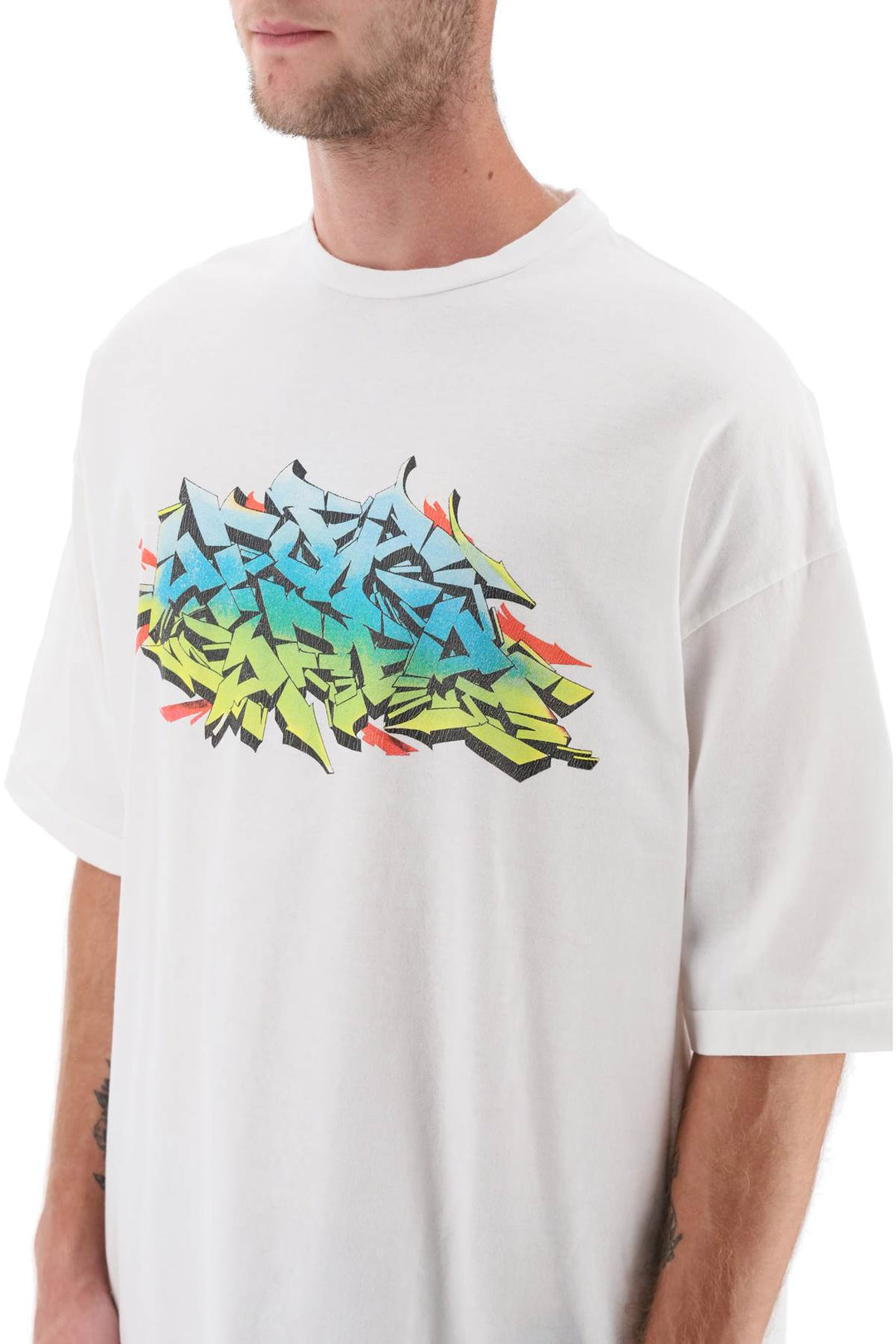 Children of the discordance graffiti print t-shirt-3