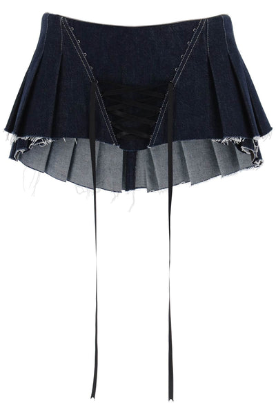 Dilara findikoglu micro pleated skirt with corset-0