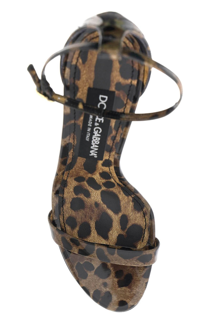 Dolce & gabbana sandali in pelle lucida stampa leopardo-1