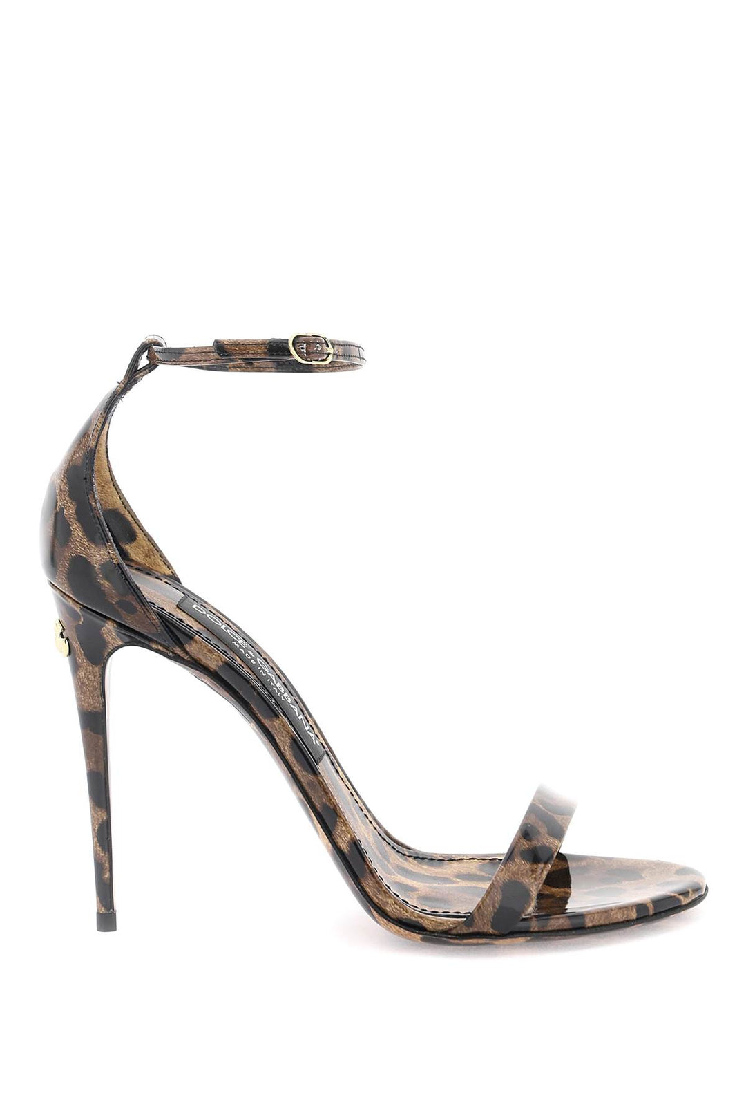 Dolce & gabbana sandali in pelle lucida stampa leopardo-0