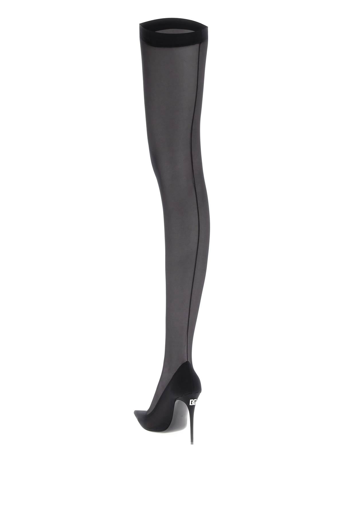 Dolce & gabbana stretch tulle thigh-high boots-2