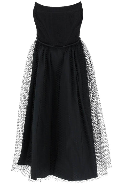 1913 dresscode midi mesh bustier dress-0