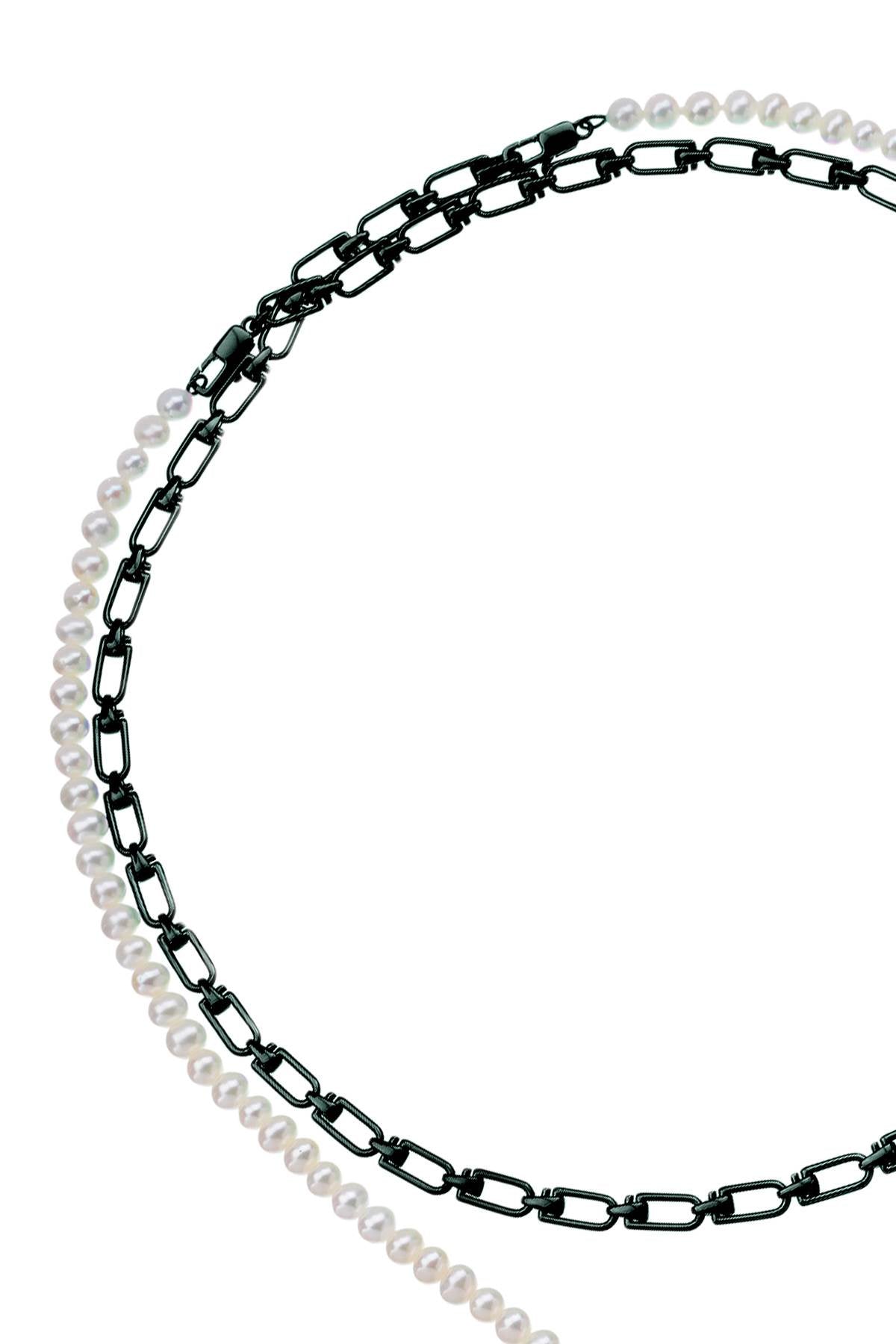 Eera 'reine' double necklace with pearls-2