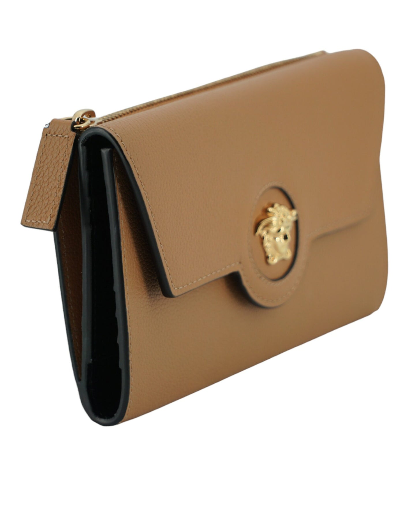 Versace Brown Calf Leather Medusa Wallet
