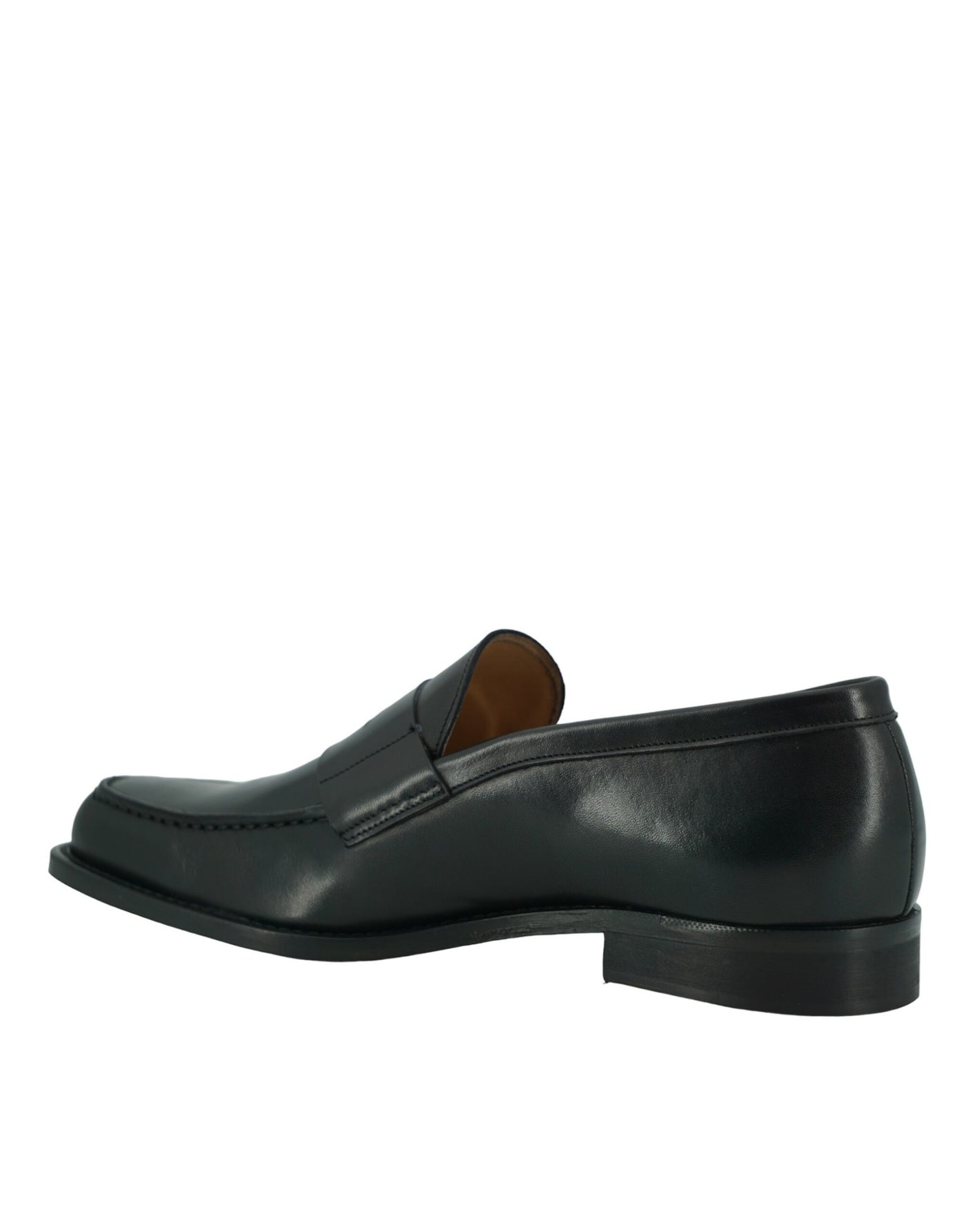 Saxone Of Scotland Black Calf Leather Mens Loafers Shoes
