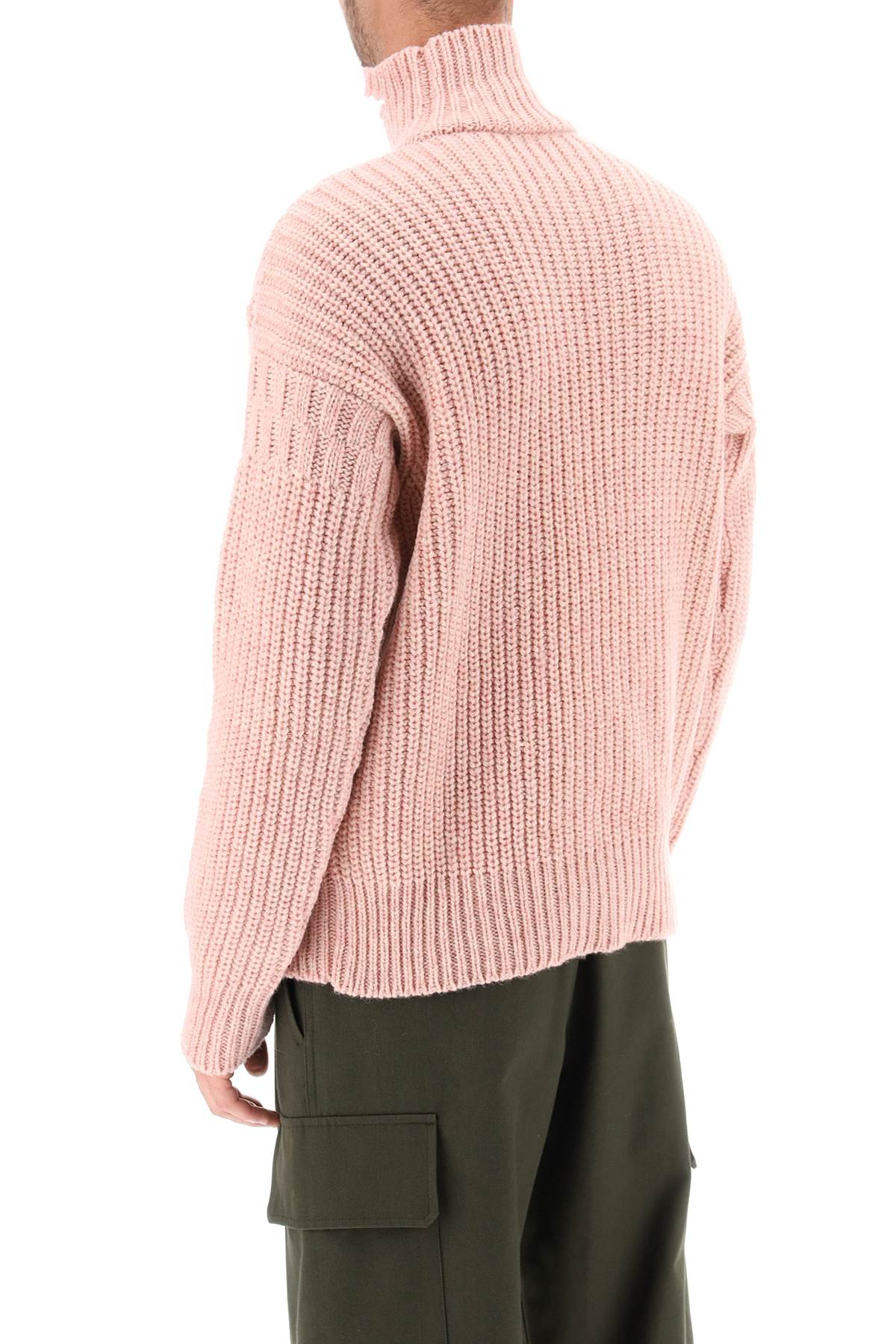 Marni funnel-neck sweater in destroyed-effect wool-2