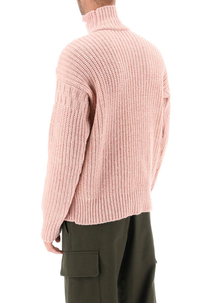 Marni funnel-neck sweater in destroyed-effect wool-2