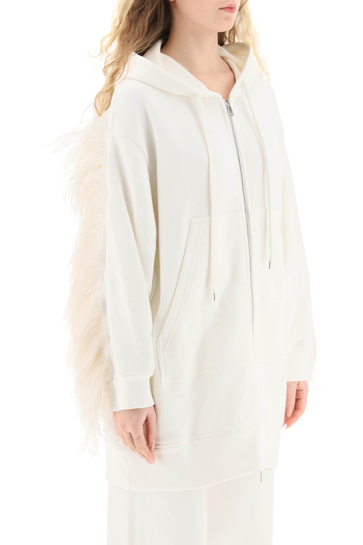 N.21 oversized hoodie with feathers-1