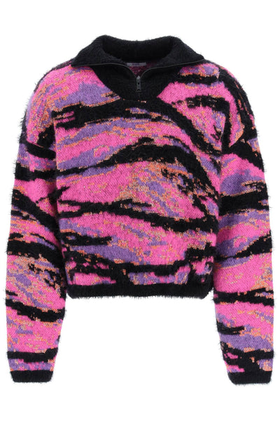 Erl jacquard turtleneck sweater-0
