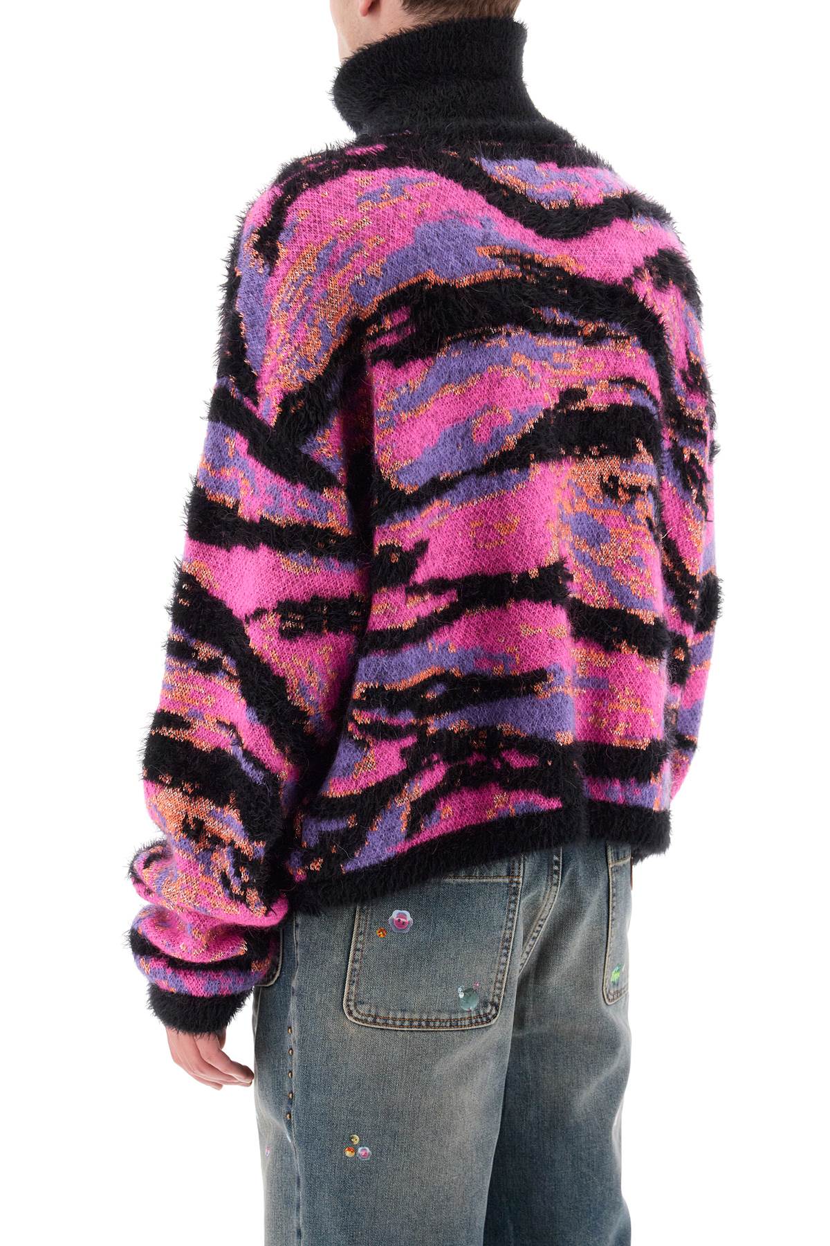 Erl jacquard turtleneck sweater-2