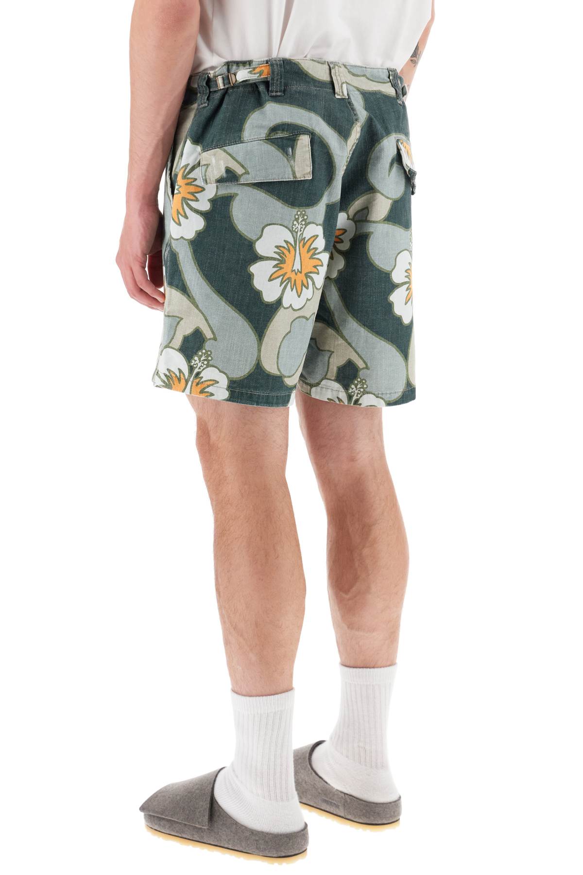 Erl floral print bermida shorts-2