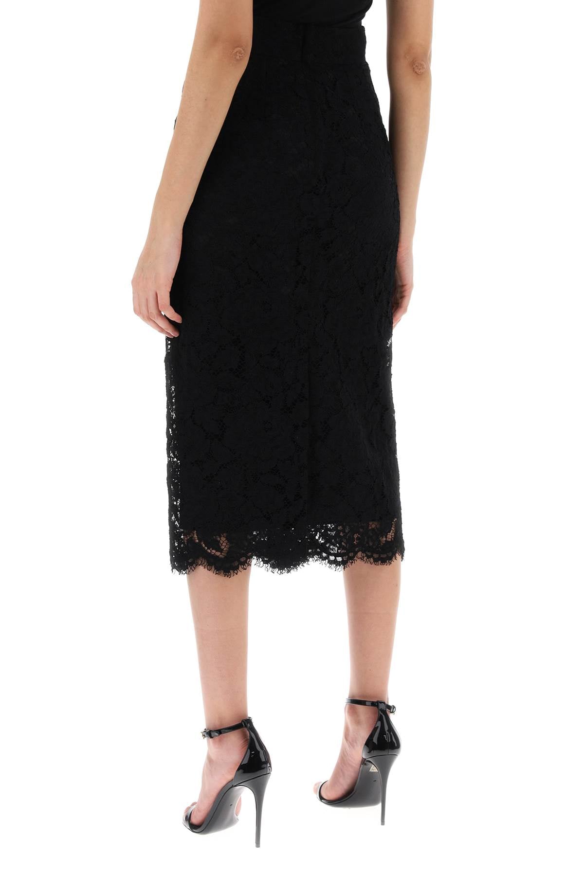 Dolce & gabbana lace pencil skirt with tube silhouette-2