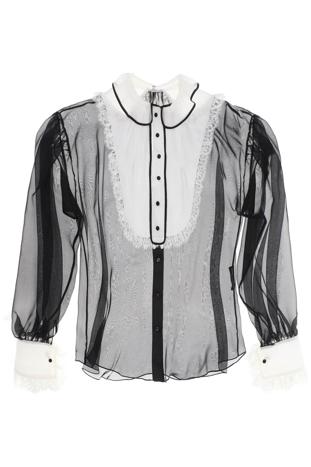 Dolce & gabbana chiffon blouse with plastr-0