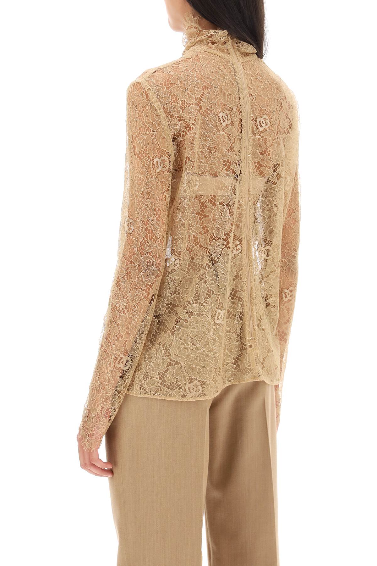 Dolce & gabbana blouse in logoed floral lace-2