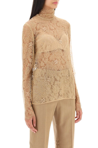 Dolce & gabbana blouse in logoed floral lace-1
