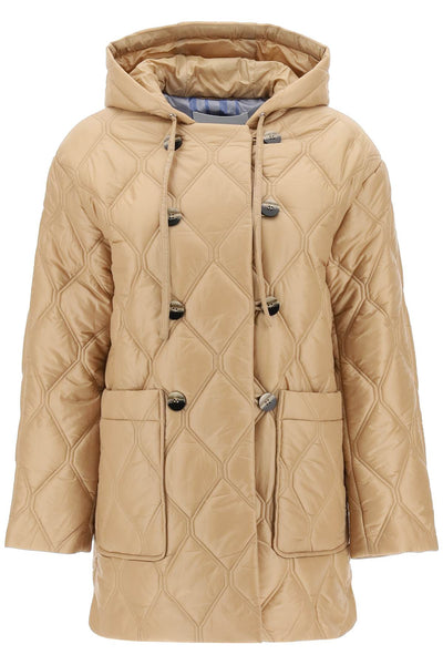 Ganni hooded quilted jacket-0
