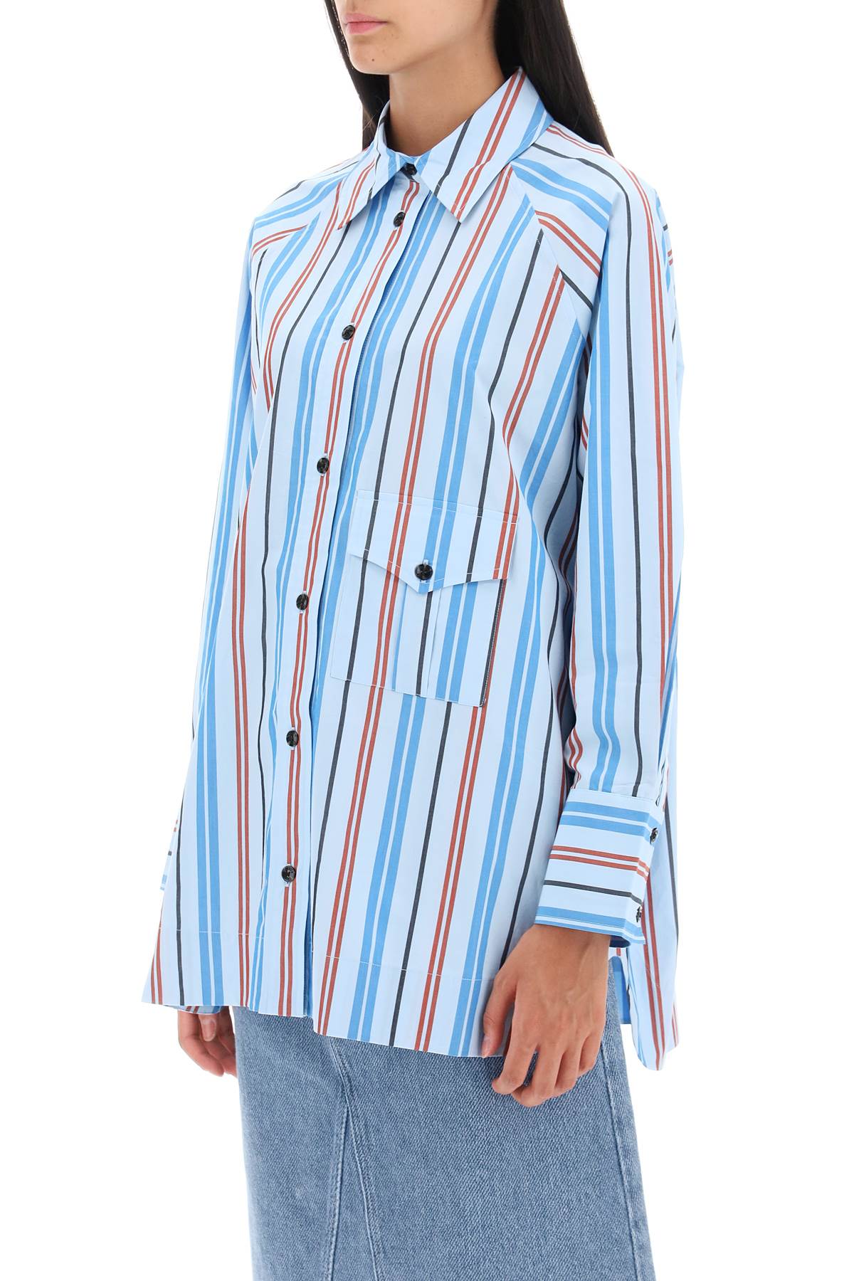 Ganni oversized striped shirt-3