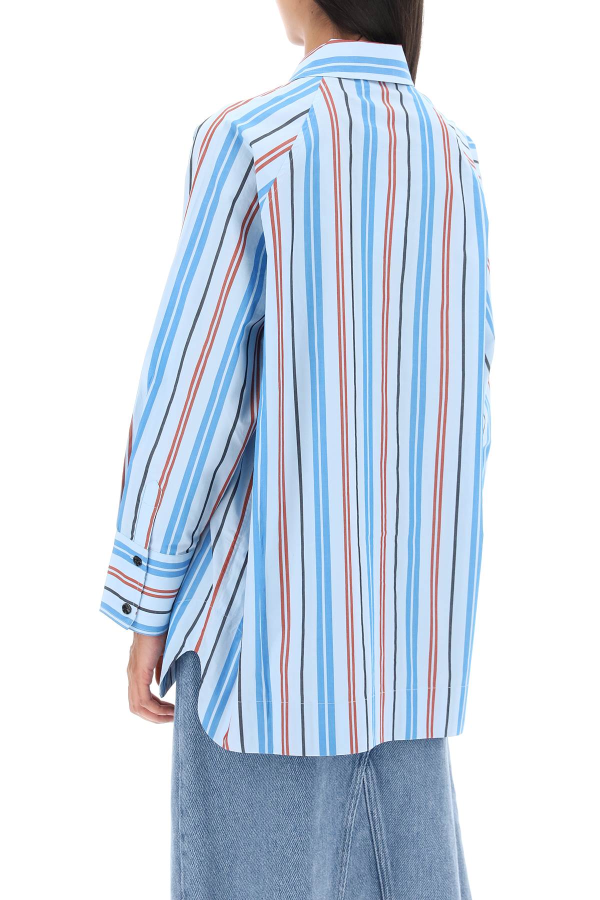 Ganni oversized striped shirt-2