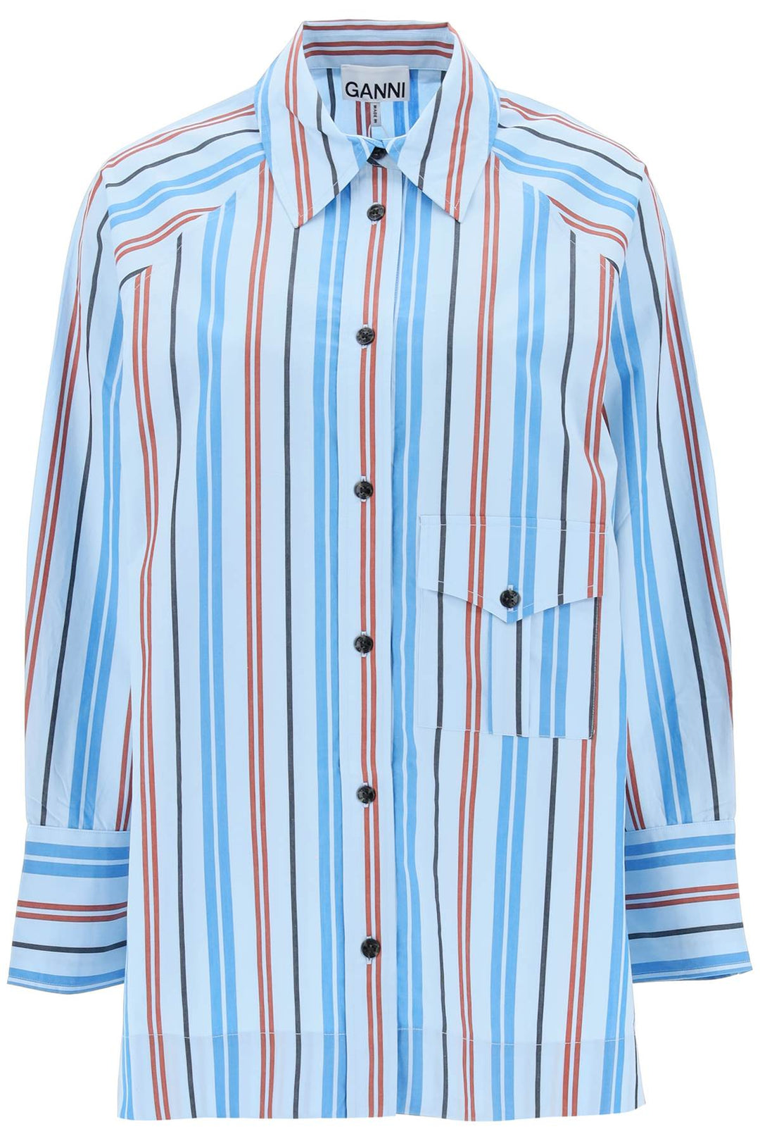 Ganni oversized striped shirt-0