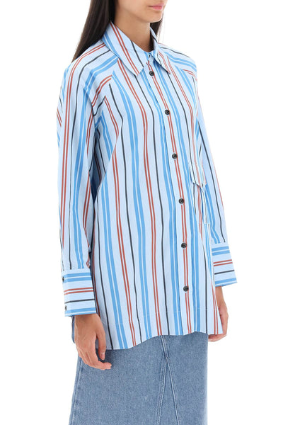 Ganni oversized striped shirt-1