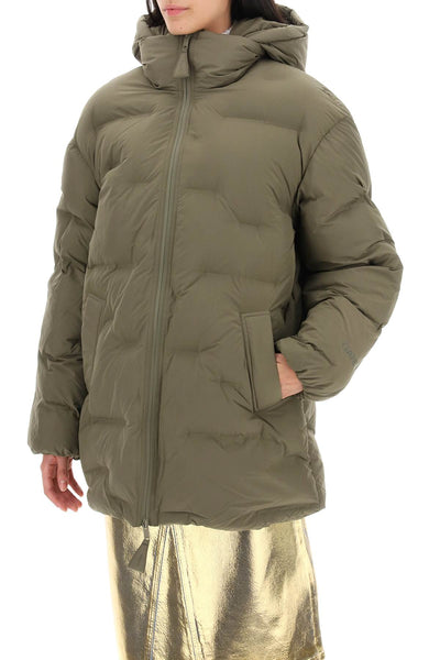 Ganni midi puffer jacket with detachable hood-3