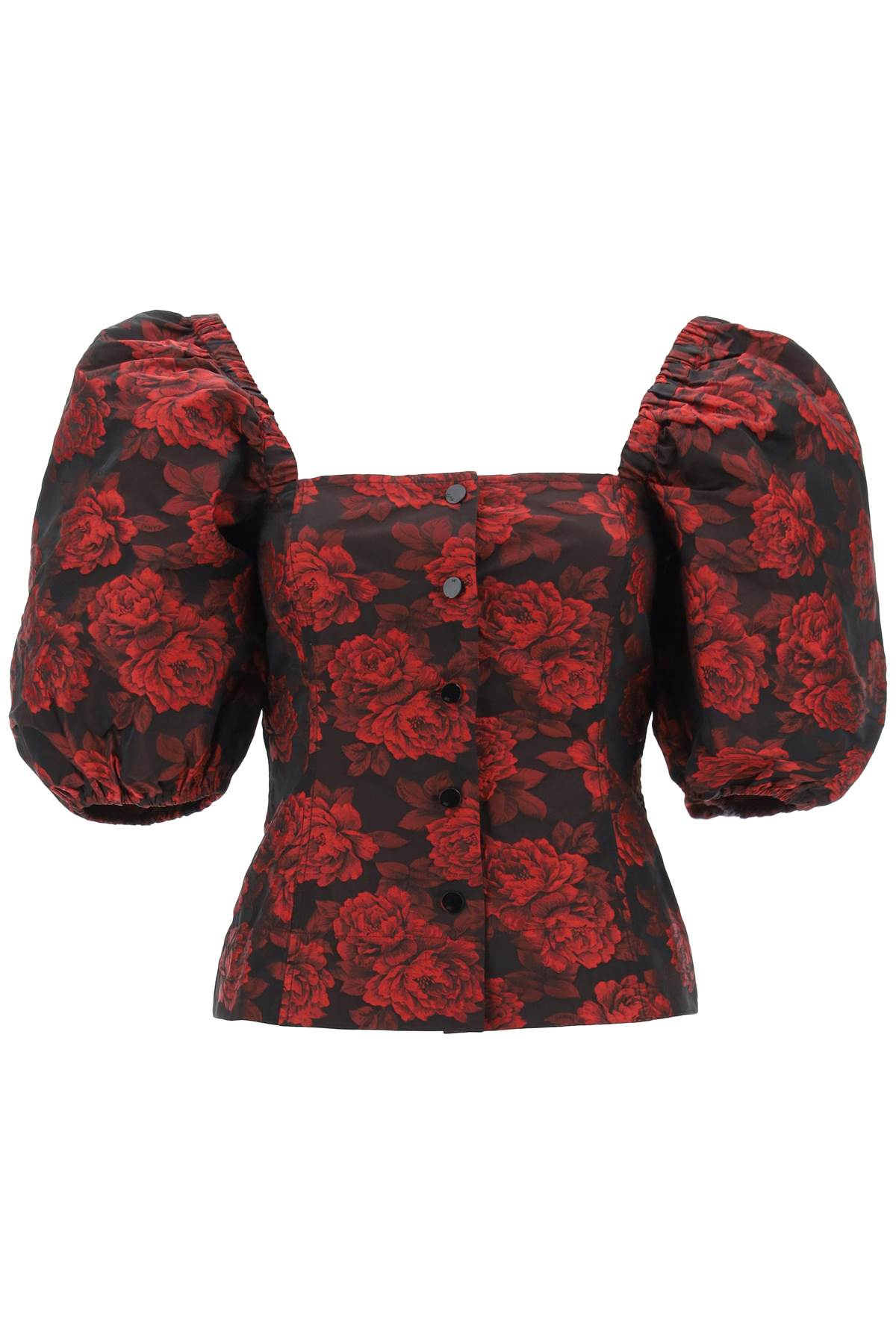 Ganni blouse in floral jacquard-0