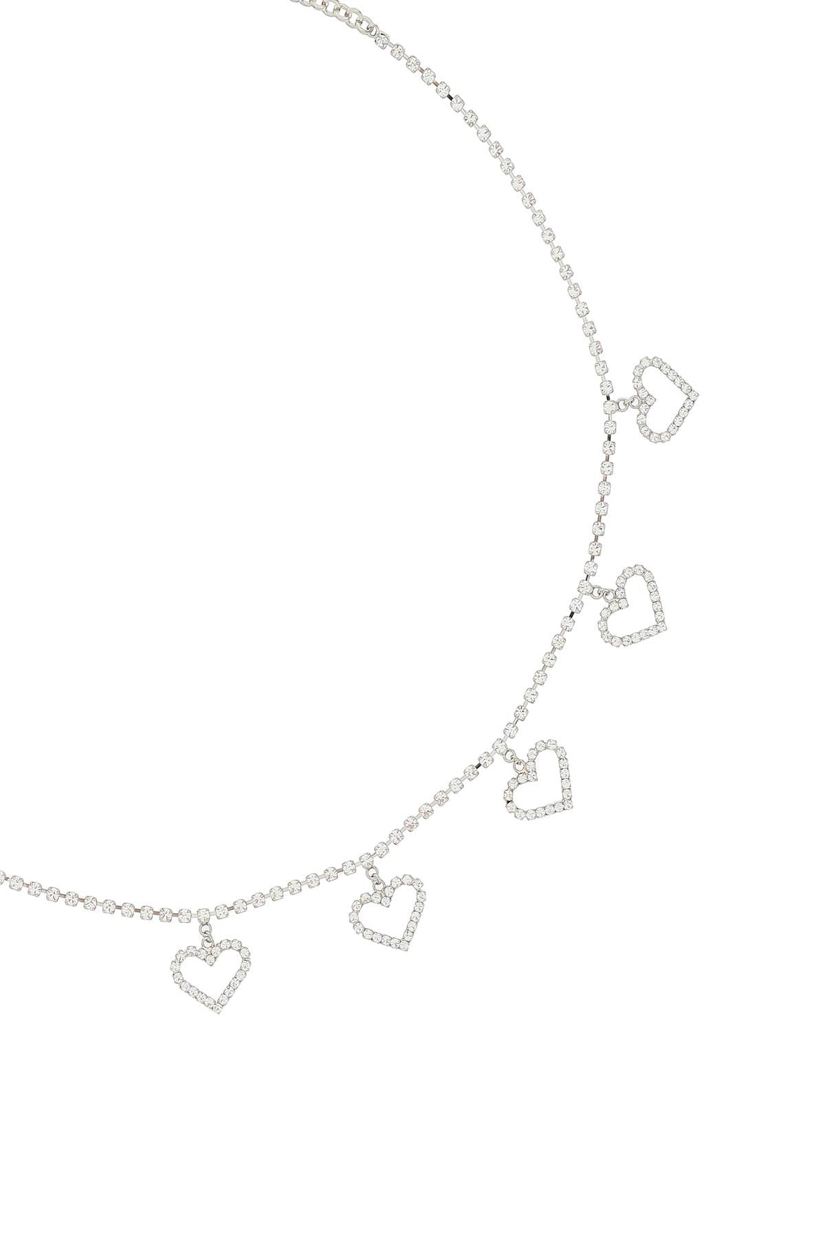 Alessandra rich crystal belt with heart pendants-2