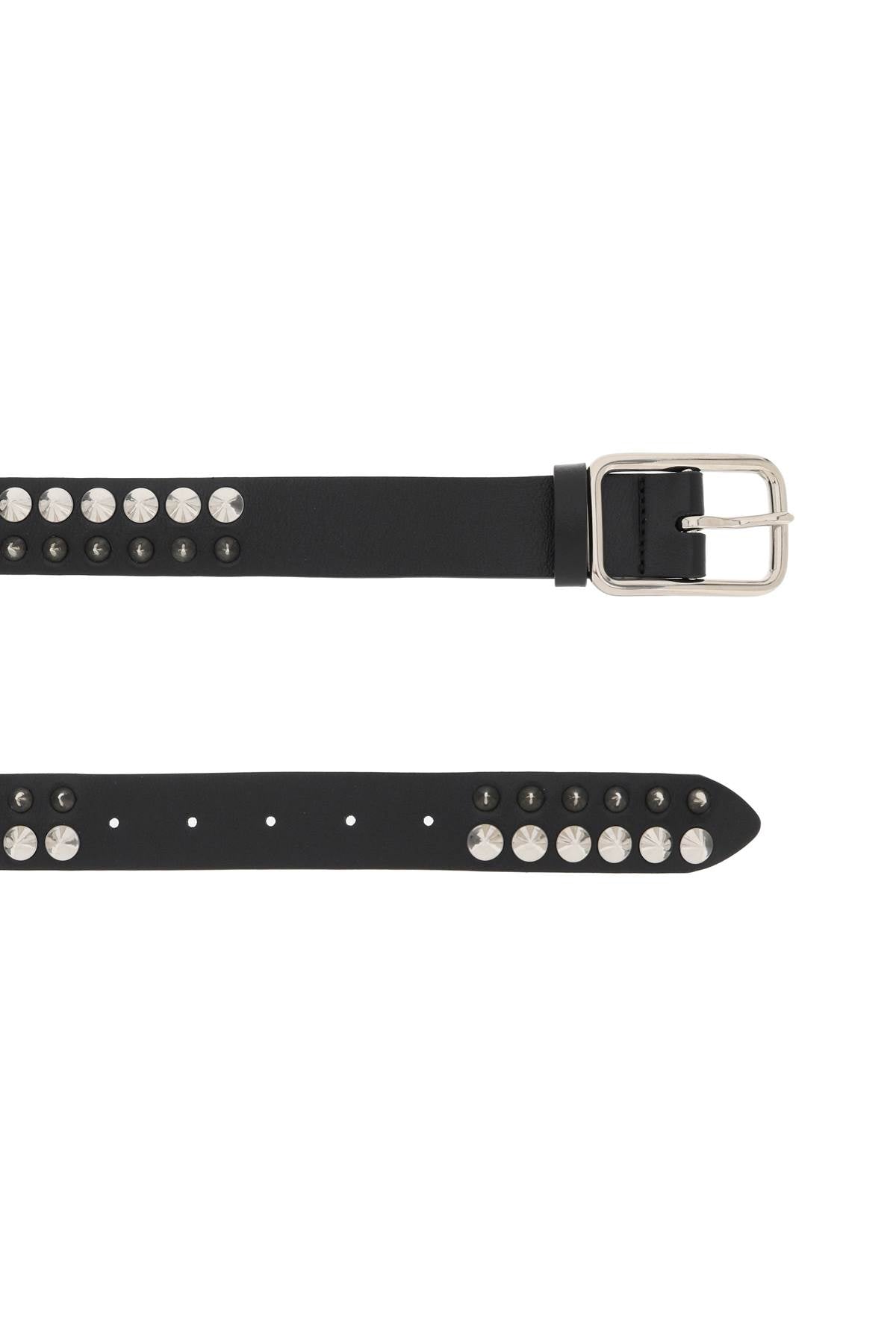 Alessandra rich leather belt with spikes-1