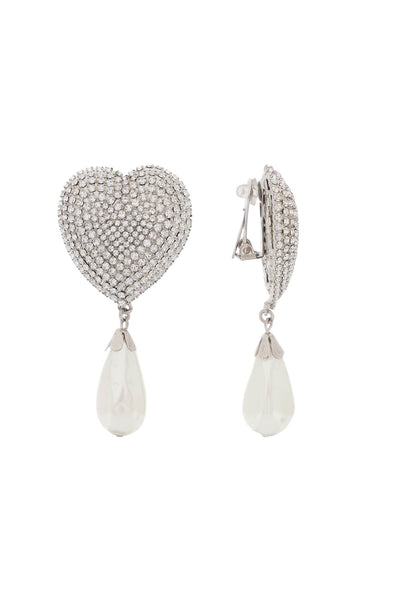 Alessandra rich heart crystal earrings with pearls-0