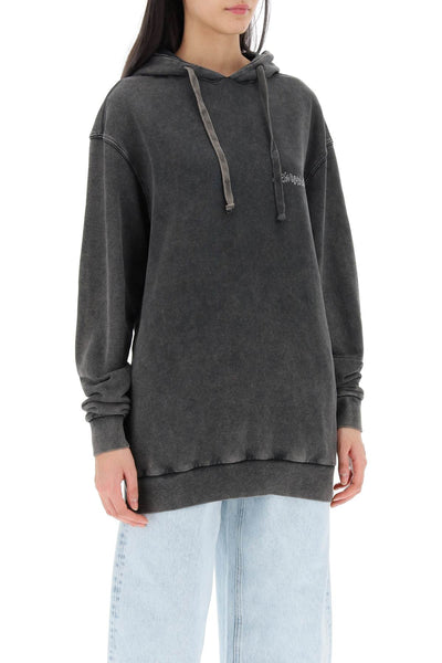 Alessandra rich oversized hoodie with print and rhinestones-1