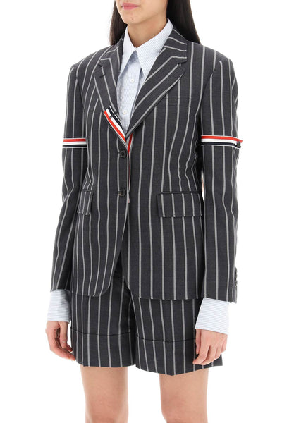 Thom browne striped single-breasted jacket-3
