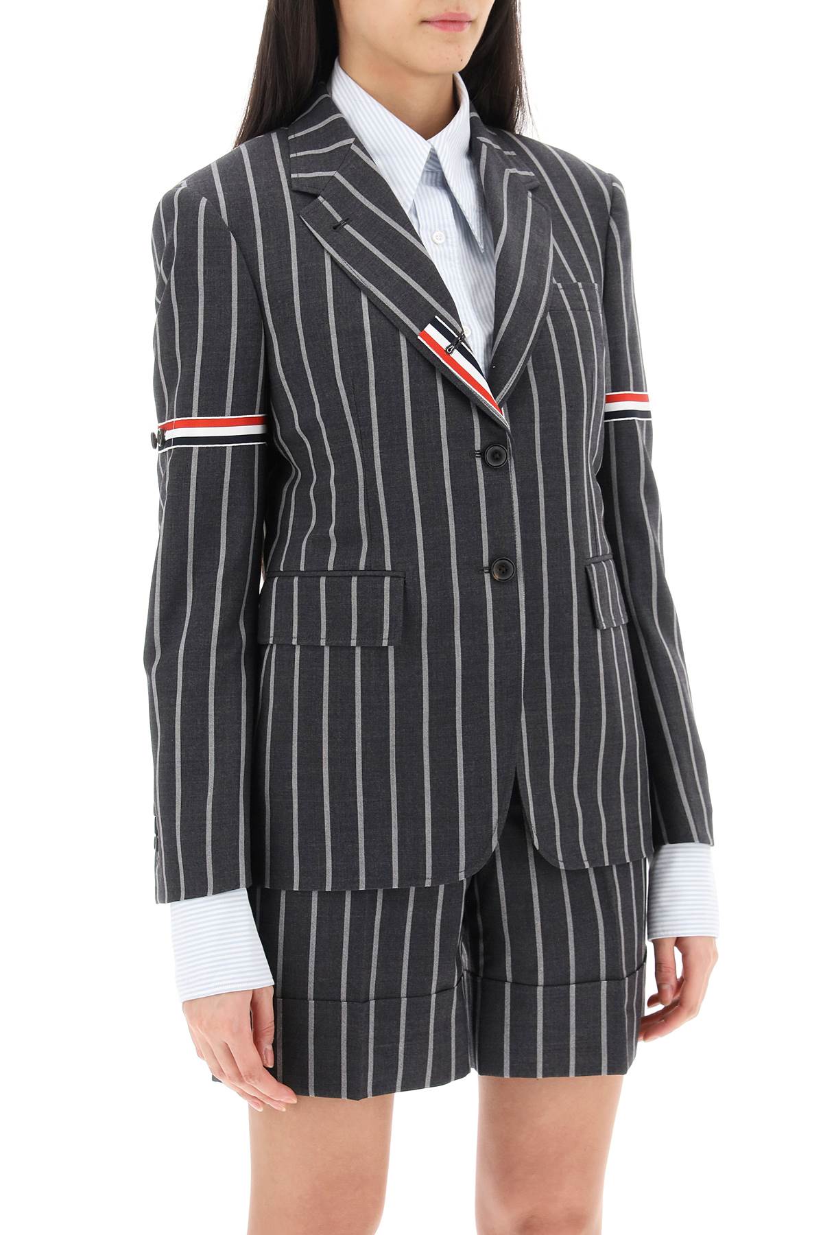 Thom browne striped single-breasted jacket-1