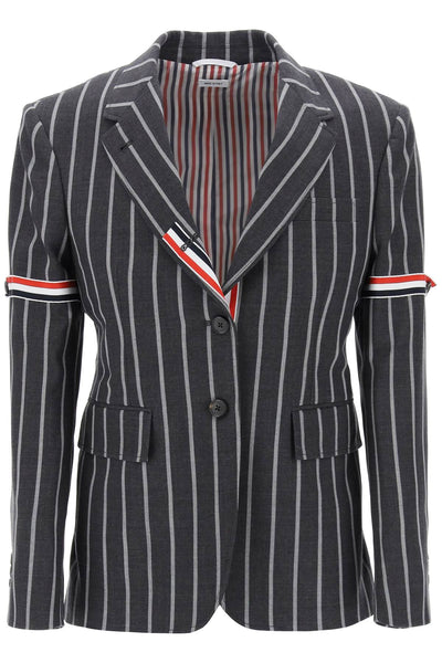 Thom browne striped single-breasted jacket-0