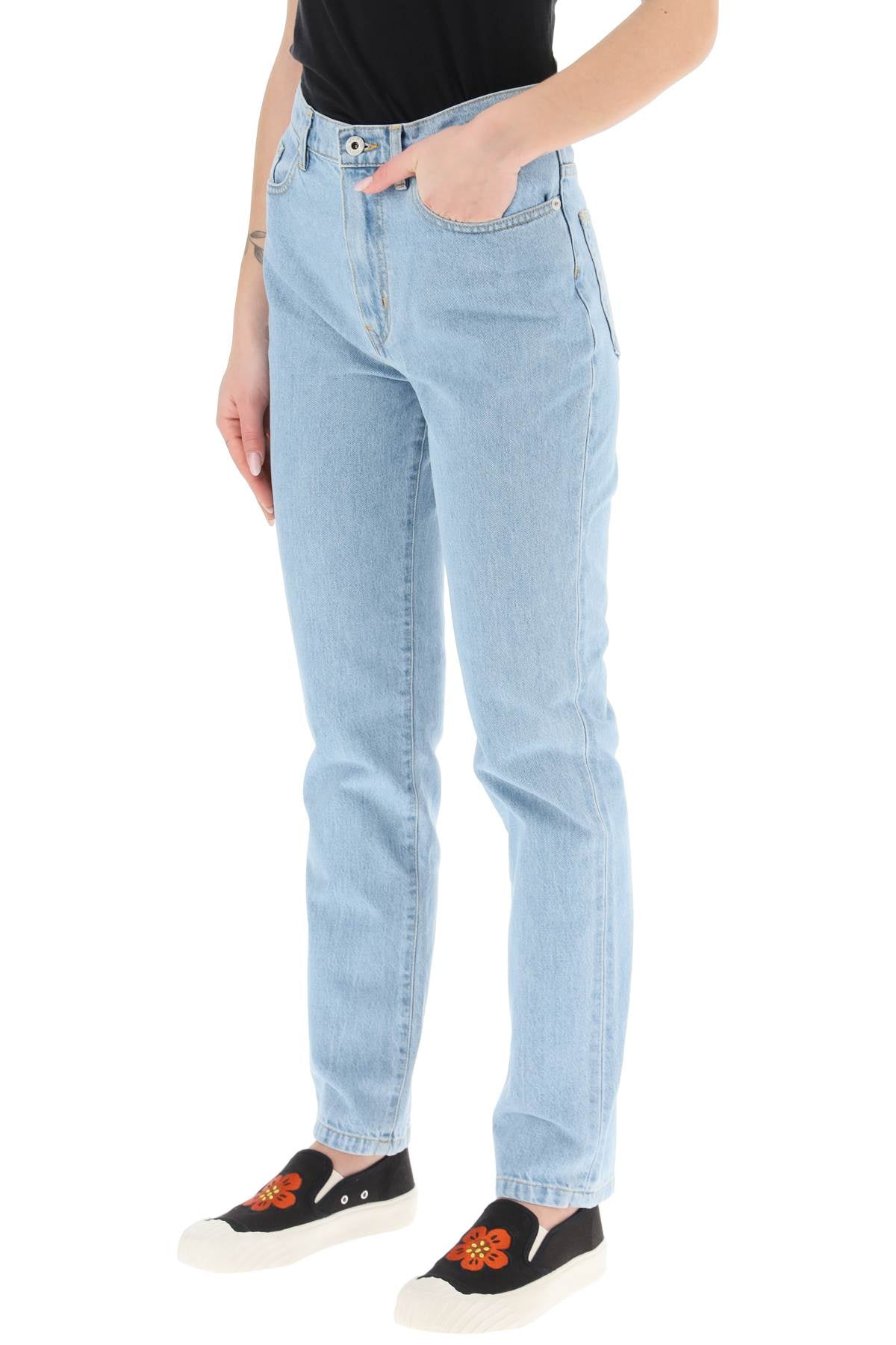 Kenzo straight-leg bleached jeans-3