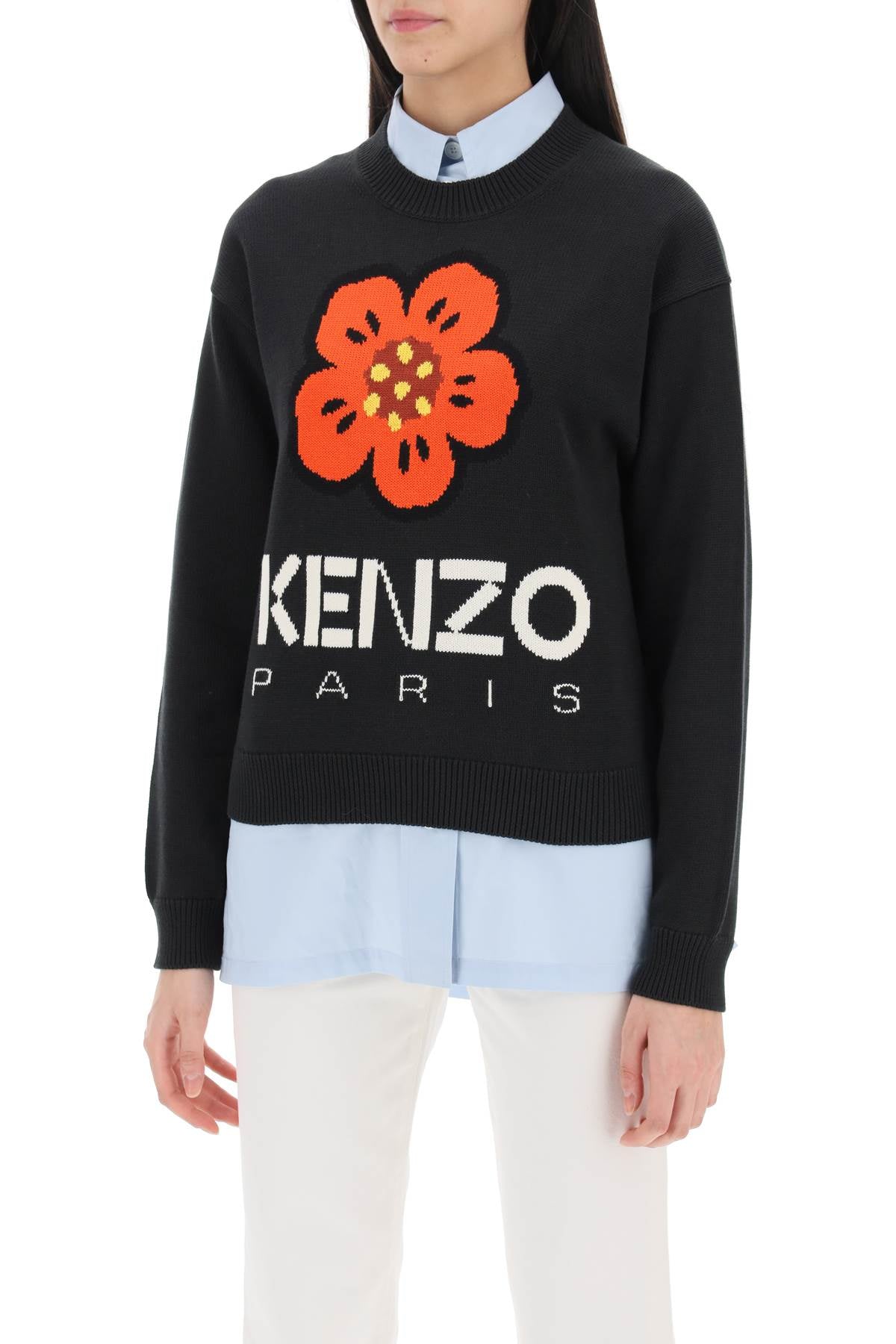 Kenzo bokè flower sweater in organic cotton-3