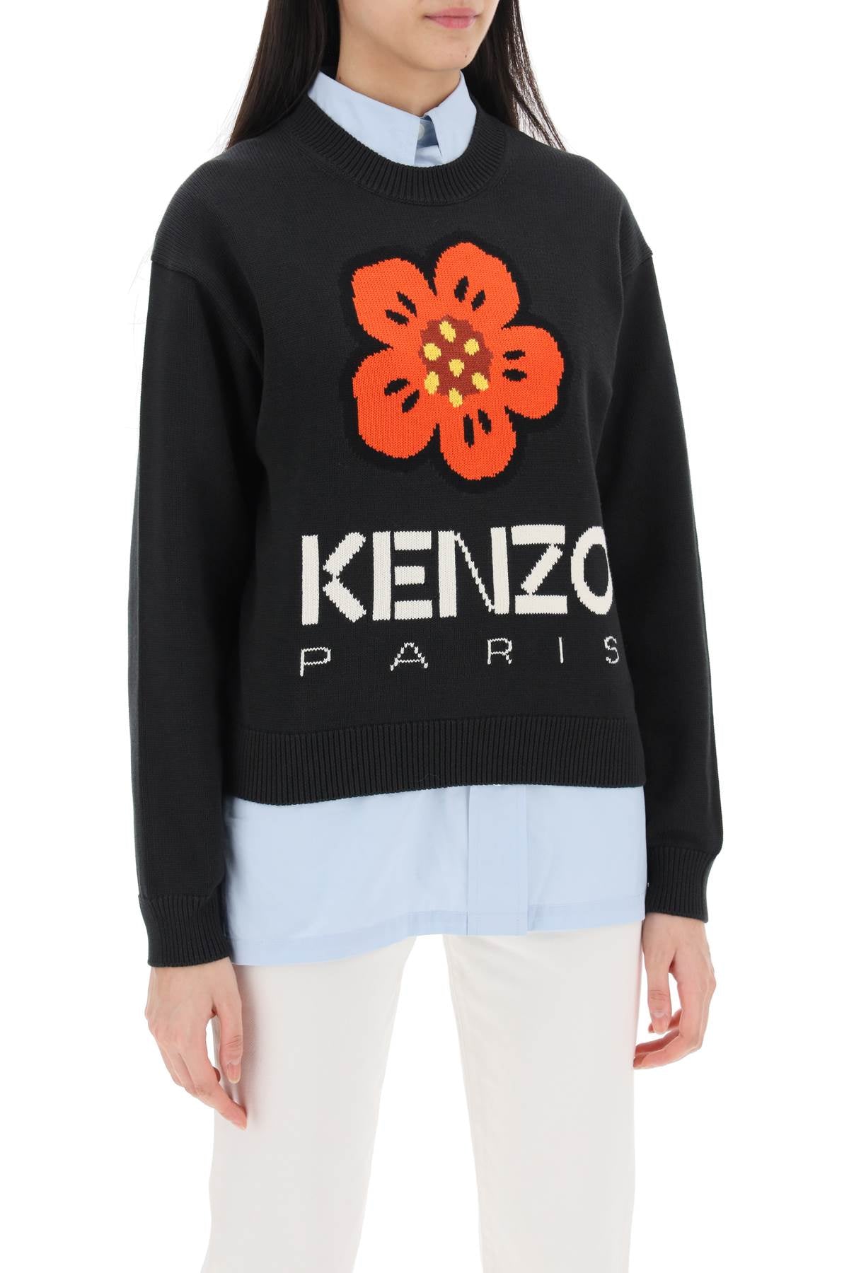 Kenzo bokè flower sweater in organic cotton-1