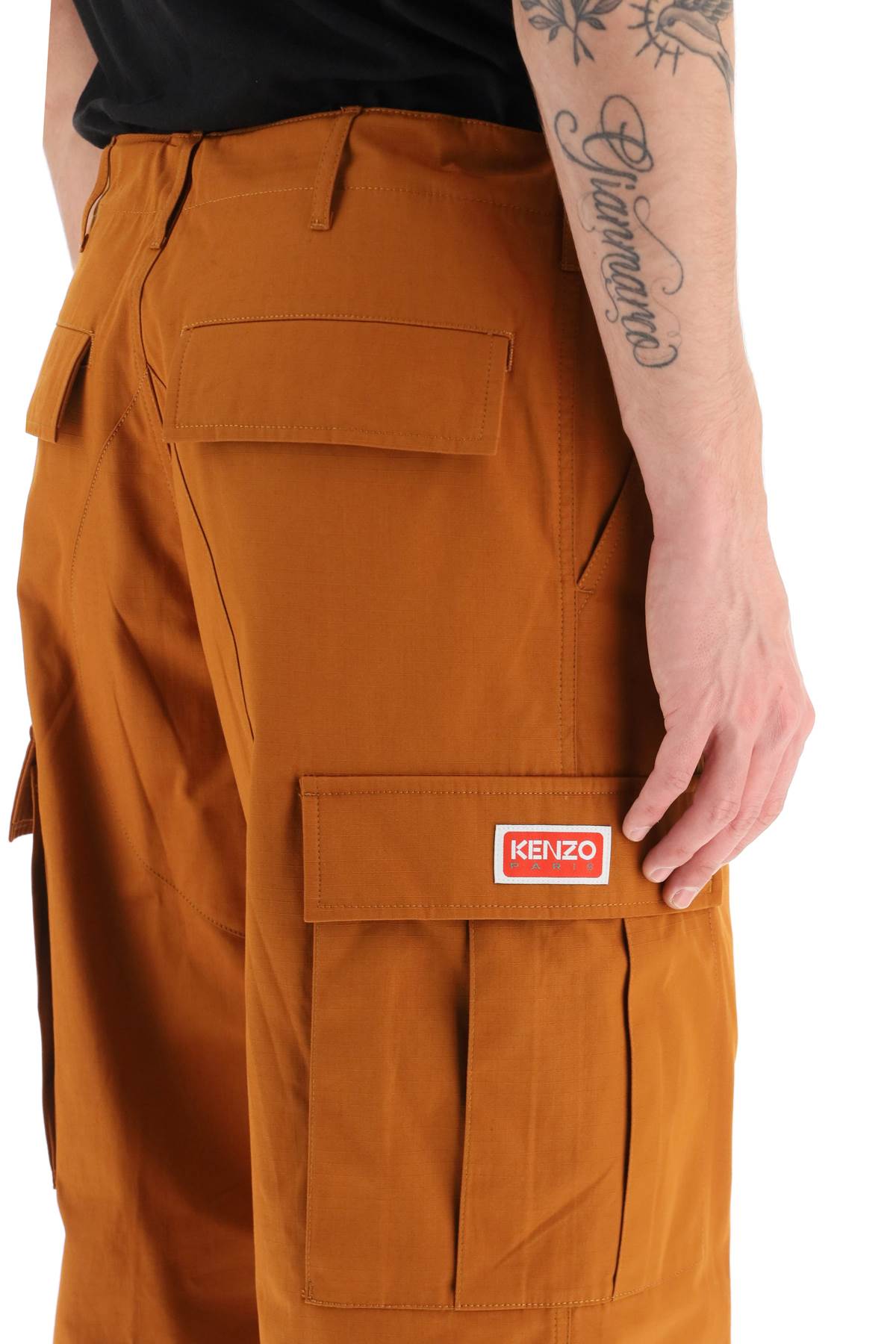 Kenzo cargo pants featuring 'boke flower' button-3