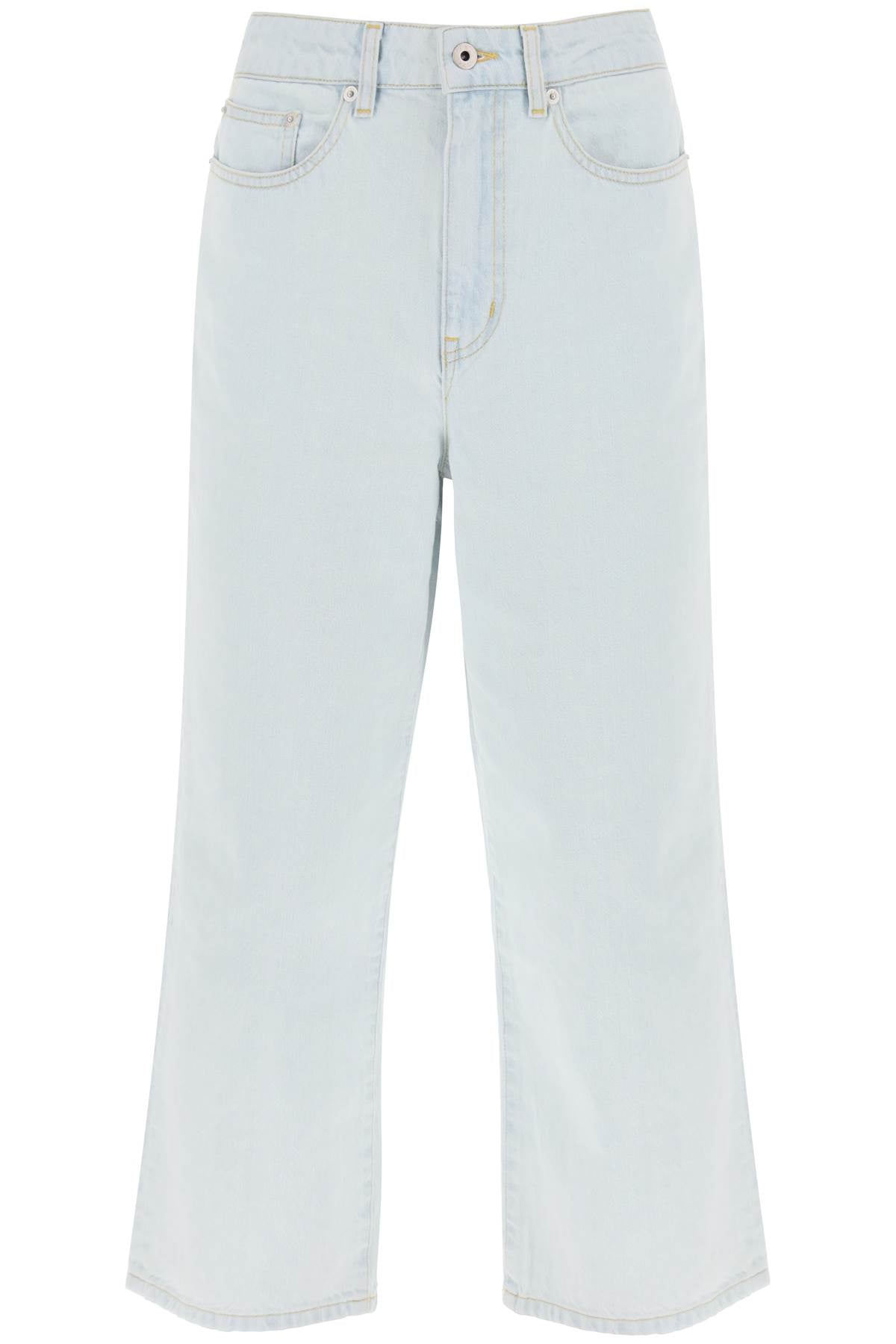 Kenzo 'sumire' cropped jeans with wide leg-0