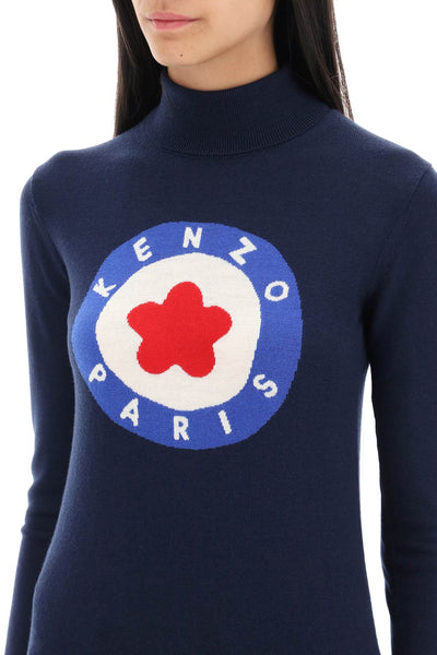 Kenzo target wool turtleneck sweater-3